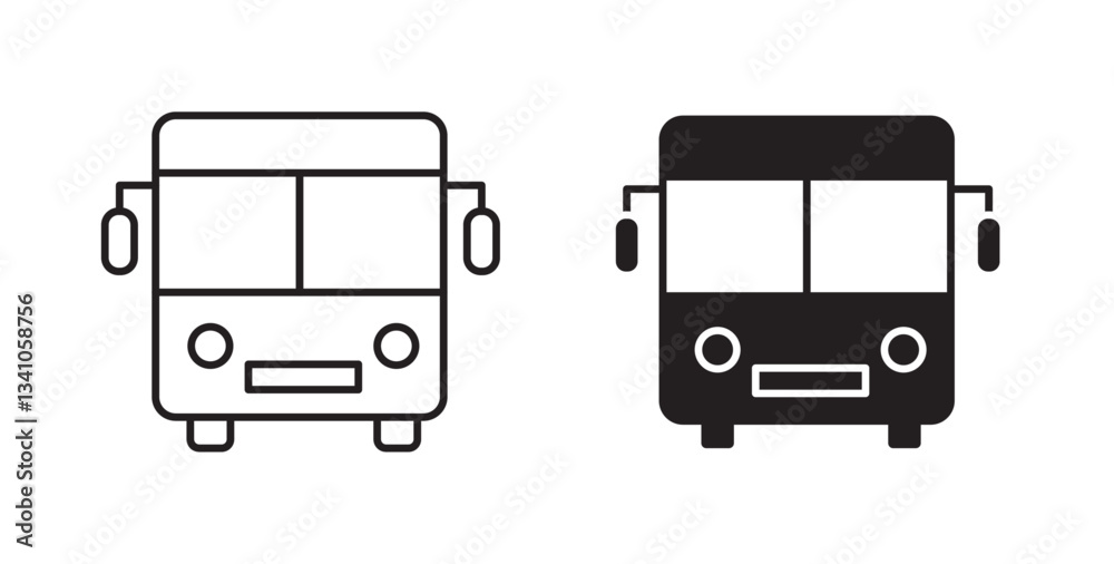 Bus icons vectors graphic designs Bus icons vectors graphic designs