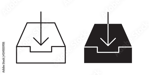 Inbox icons vectors graphic designs