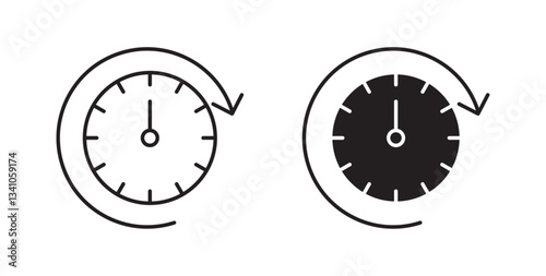 Time forward icons vectors graphic designs