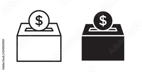 Donate icons vectors graphic designs