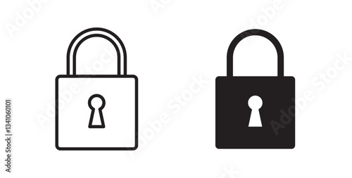 Lock icons vectors graphic designs