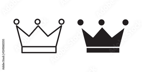 Crown icons vectors graphic designs
