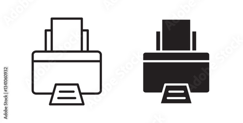 Print icons vectors graphic designs