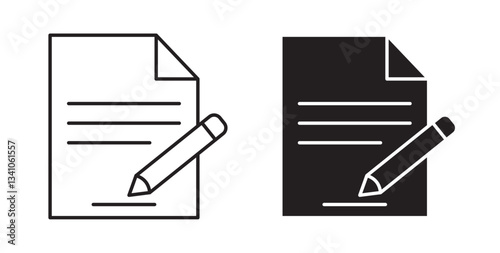 Document signed icons vectors graphic designs