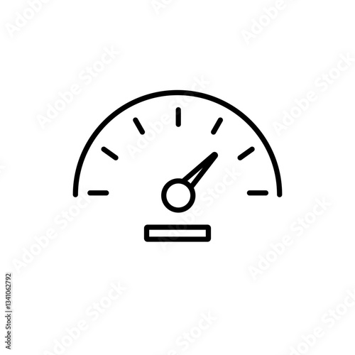 Simple Speedometer Outline Icon