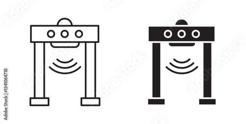 Metal detector icons vectors graphic designs