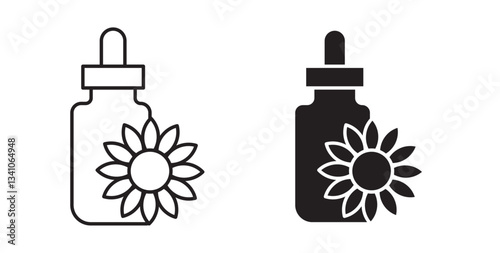 Bach flowers icons vectors graphic designs