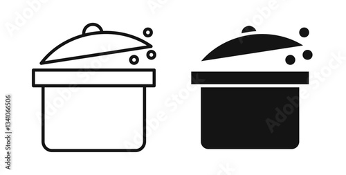 Pot icons set for website design