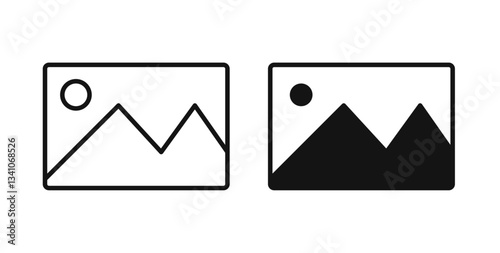 Gallery icons set for website design