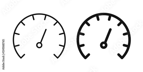 Tachometer icons set for website design