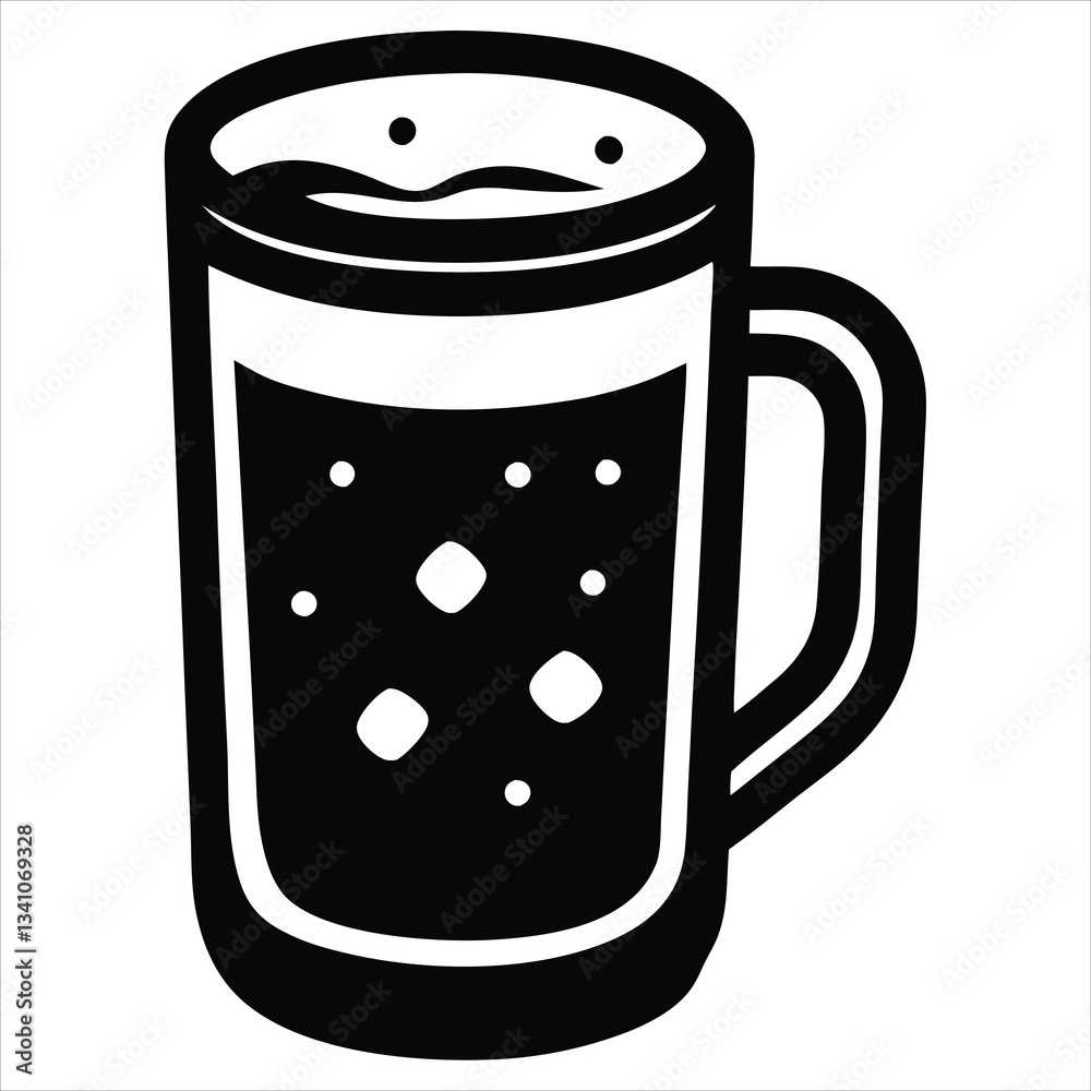 Hand drawn beer mug doodle art Hand drawn beer mug doodle art