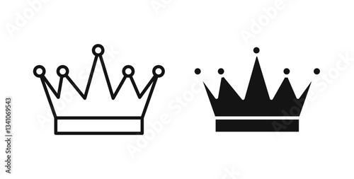 Crown icons in black fill and line style