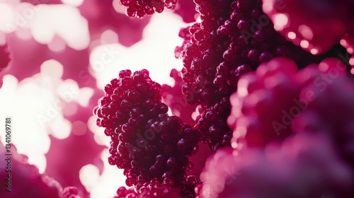 Close-up View of Intricate Molecular Structure; Stunning Scientific Visualization