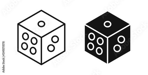 Dice icons set for website design