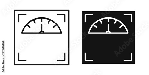 Scale icons in black fill and line style