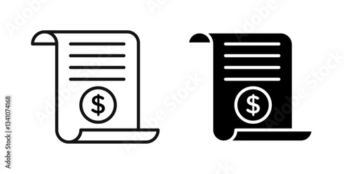 Invoice icons set for website design