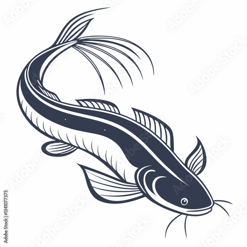 Catfish Illustration Vector Design
