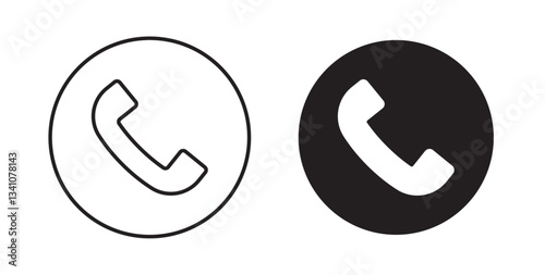 Phone icons in black fill and line style