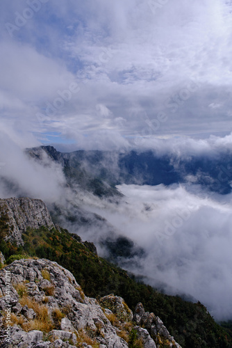 Clouds over Divna Gorica mountain, Suva planina, Serbia