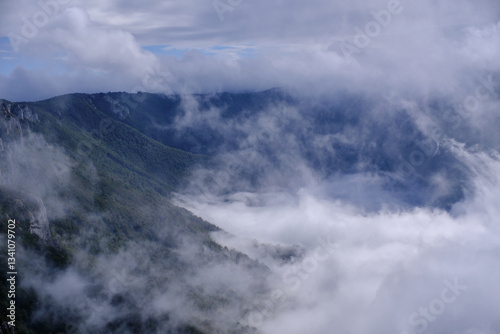 Clouds over Divna Gorica mountain, Suva planina, Serbia