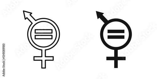 Equality icons set for website design