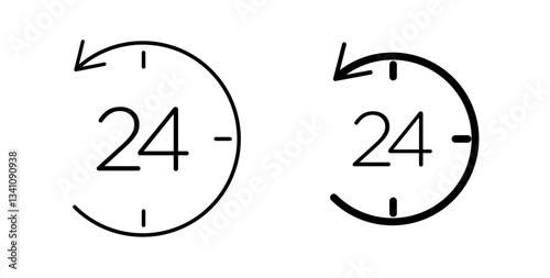24 hrs icons set for website design