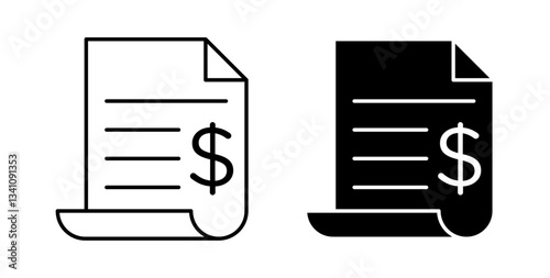 File invoice icons set for website design