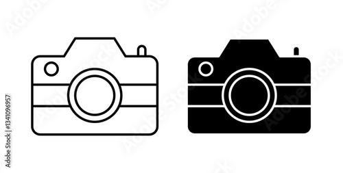 Camera icons set for website design