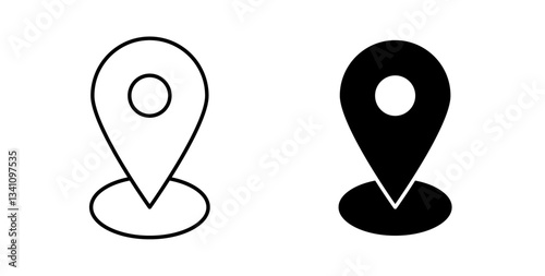 Marker icons set for website design