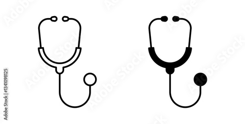 Stethoscope icons set for website design