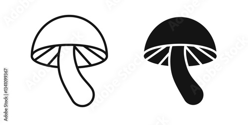 Mushroom icons vectors graphic designs