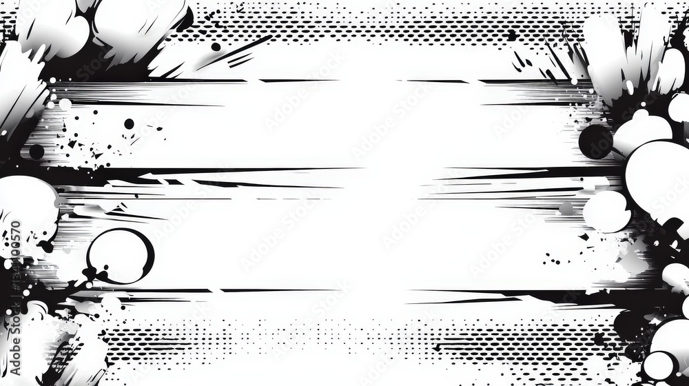 Obraz premium Abstract Black and White Graphic Design with Textured Background