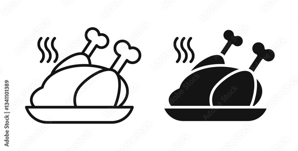 Turkey icons on white background for web Turkey icons on white background for web