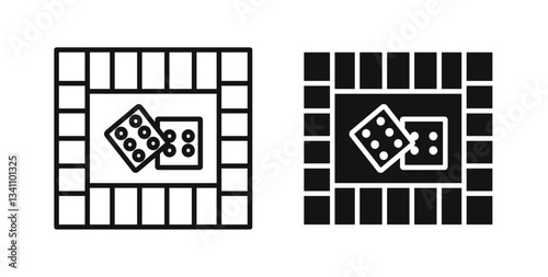 Game board icons on white background for web