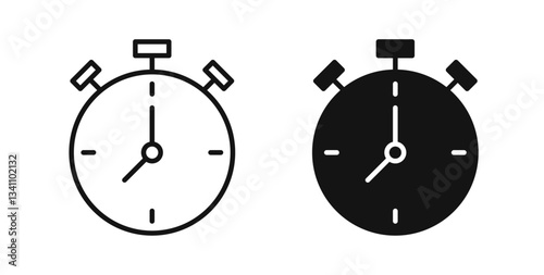 Stopwatch icons on white background for web