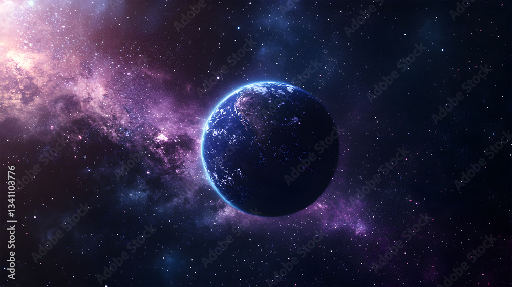 Fototapeta premium earth view in universe