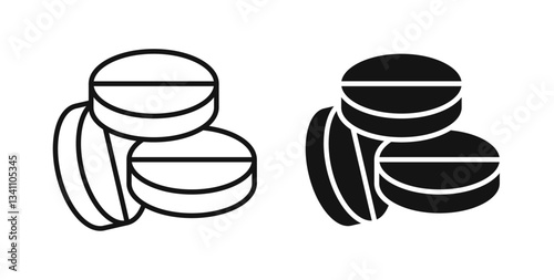 Medicine icons on white background for web