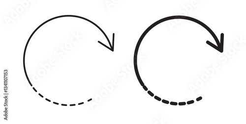 Rotate right icons on white background for web