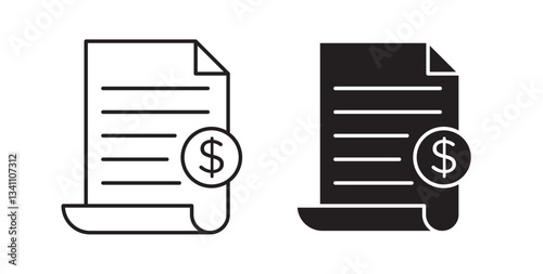 File invoice icons on white background for web