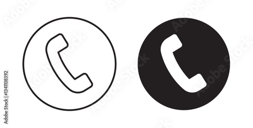 Phone icons on white background for web