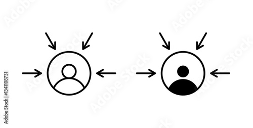 Centric consumer icons set in black colors on white background