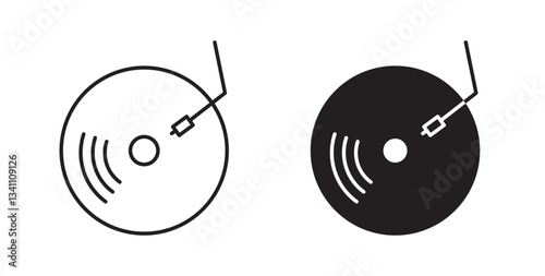 Vinyl icons on white background for web