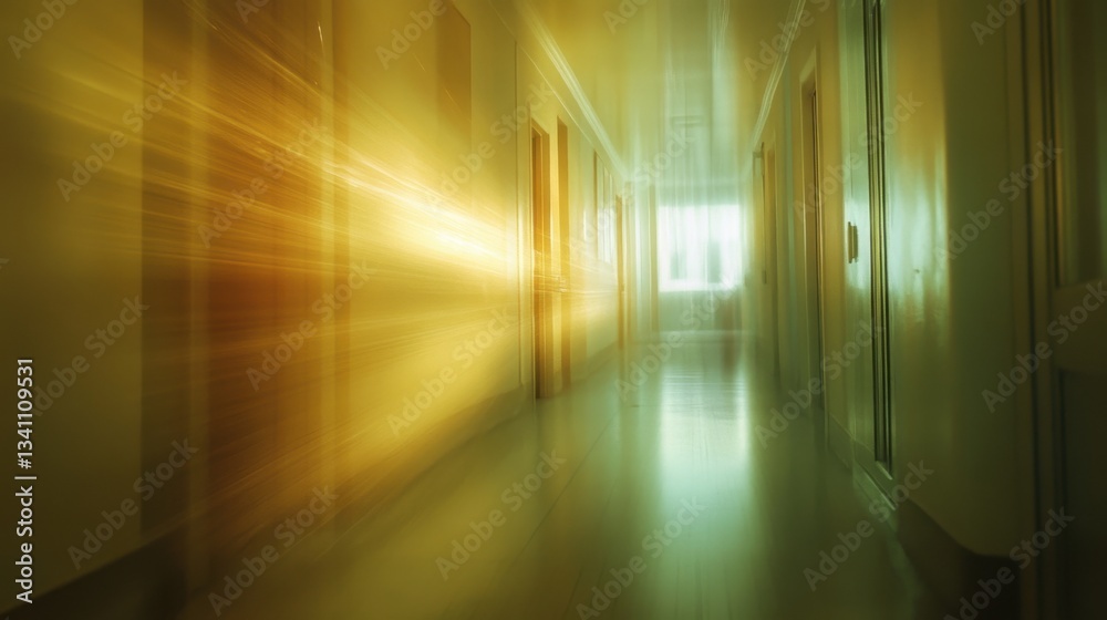 Blur hospital corridor. Generative AI Blur hospital corridor. Generative AI