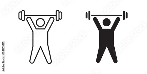 Fitness exercise icons on white background for web