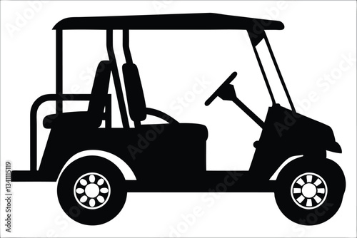 golf car silhouette vector,golf car icon