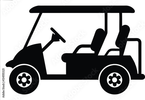 golf car silhouette vector,golf car icon