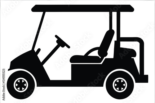 golf car silhouette vector,golf car icon