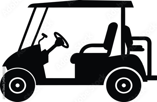 golf car silhouette vector,golf car icon