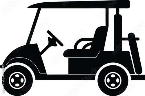 golf car silhouette vector,golf car icon