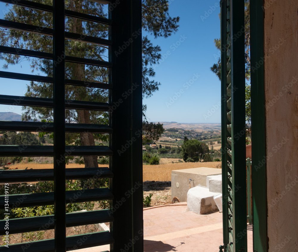 Fototapeta premium Buseto Palizzolo, a town in North Western Sicily, in the province of Trapani, Italy